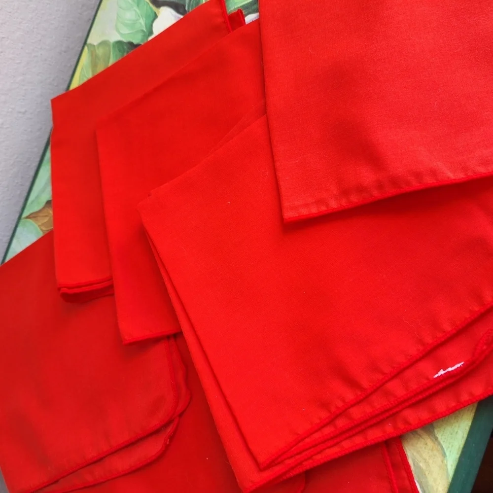 Vibrant Red Cloth Napkins